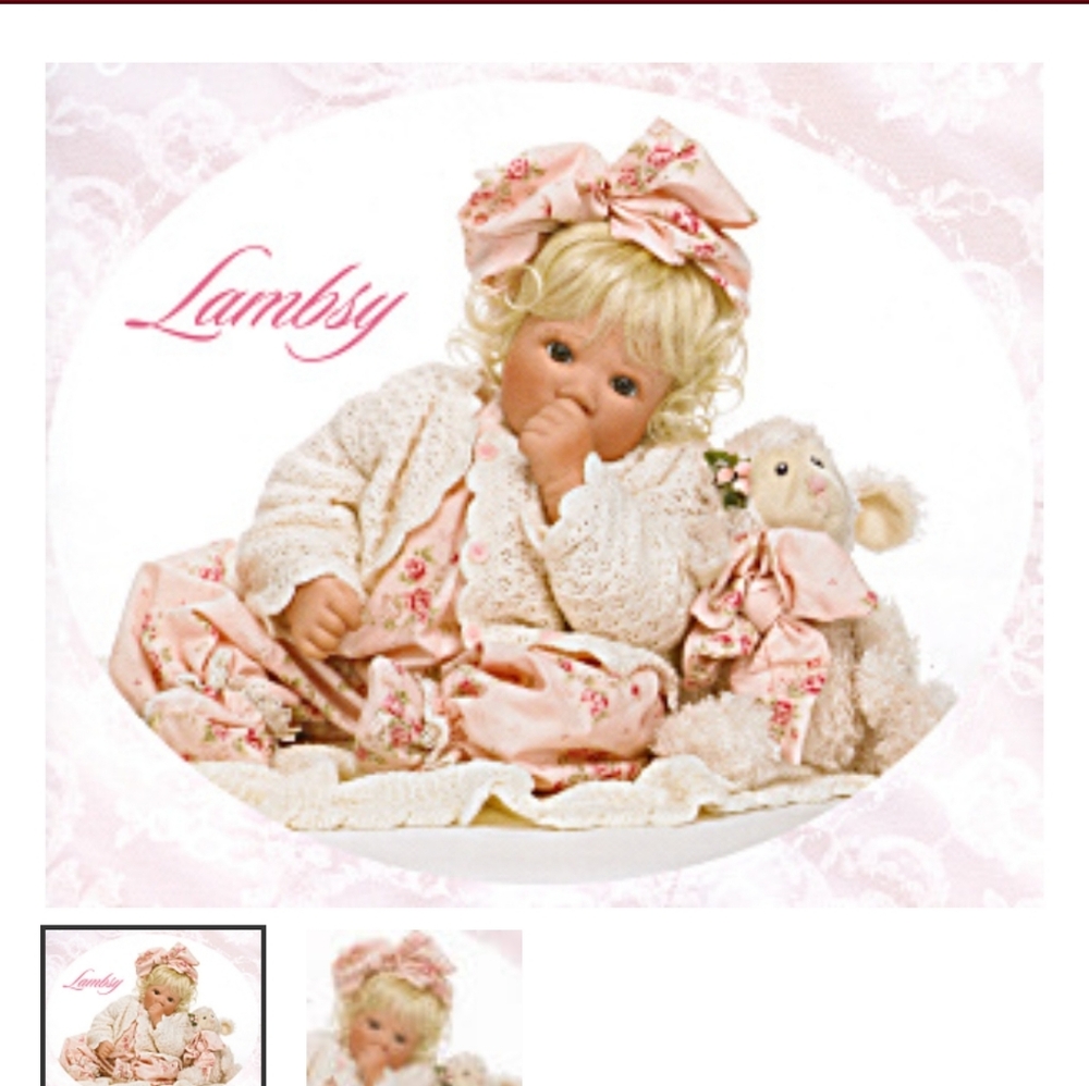 Lamby Lee Middleton Moments Floral Doll with Teddy Bear - Picture 4 of 8